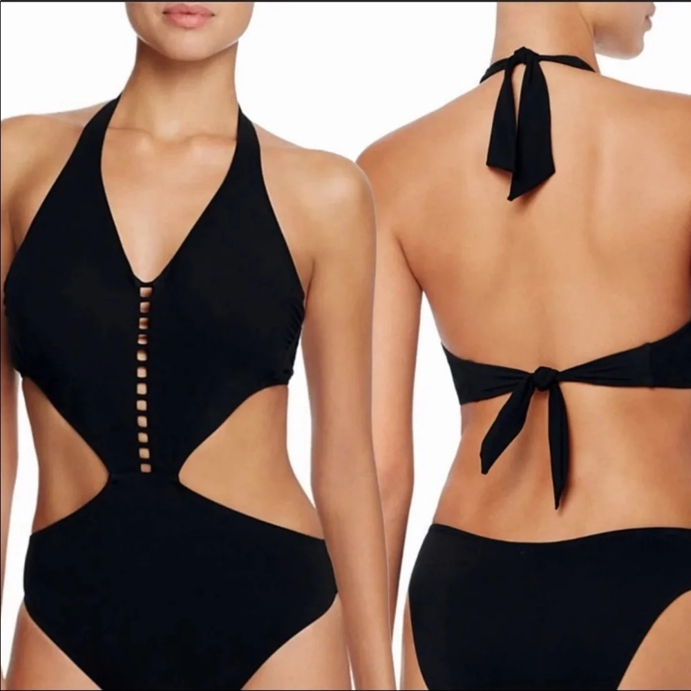 Sexy Black Cutout Swimsuit